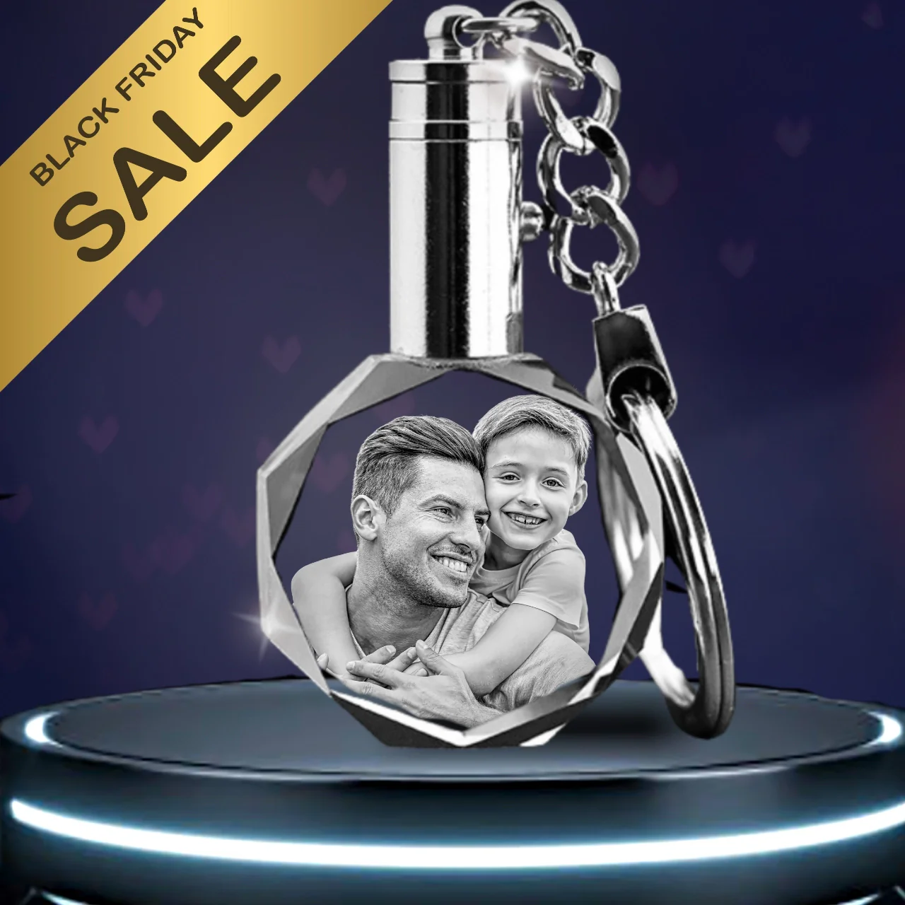 2D Octagon Keyring - Image 3