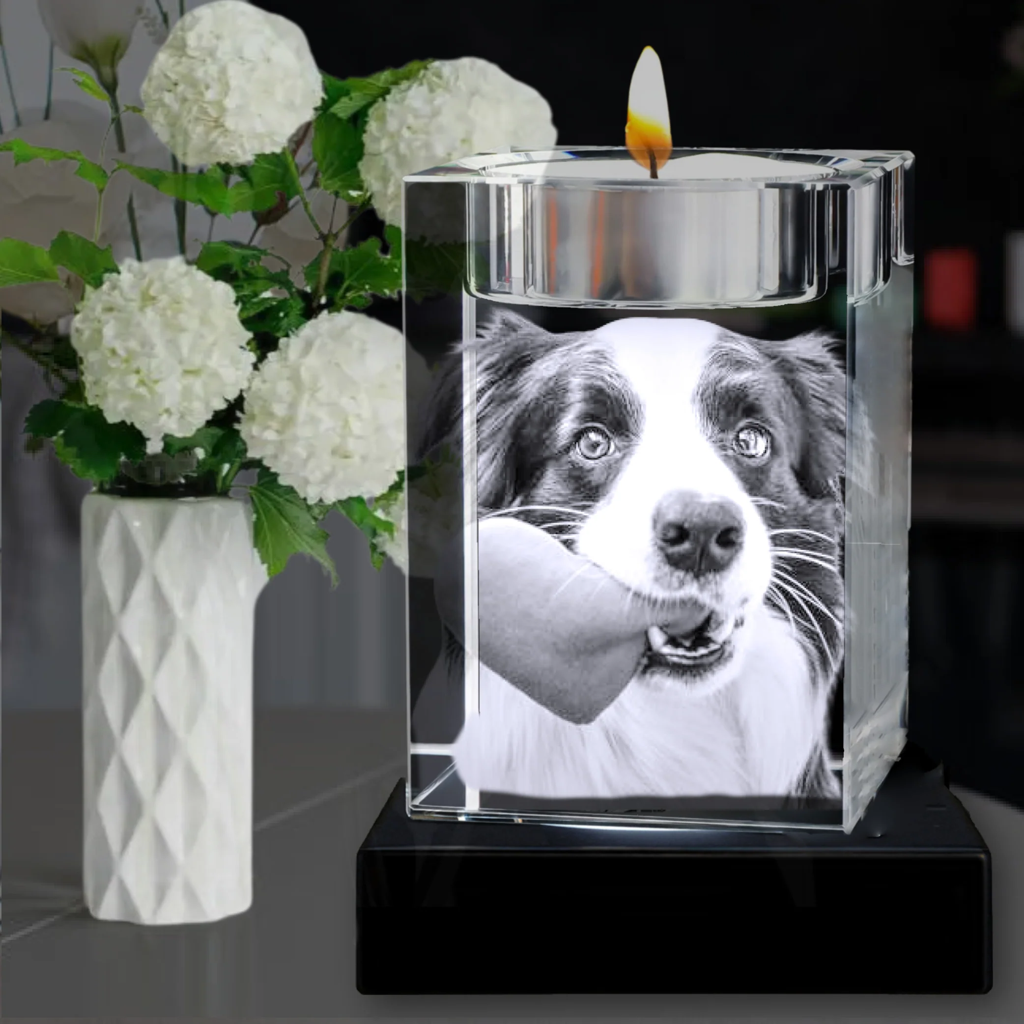 Large 3D Crystal Tea Light Holder - Image 4
