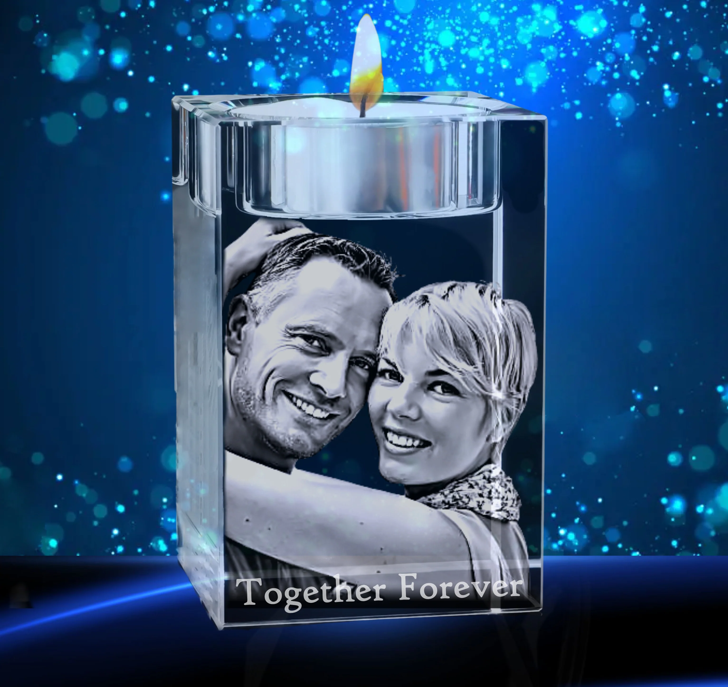 Large 3D Crystal Tea Light Holder - Image 5