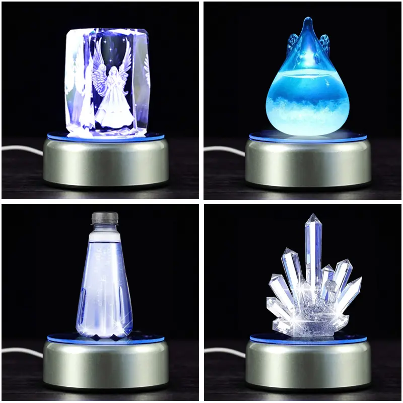 Rotating Light Base For Crystals - LED Light Base|(Battery and Mains Operated) - Image 4
