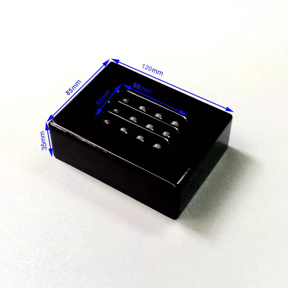 Black Lacquer Wooden Led Light Base - White lights Piano Finish - Image 6