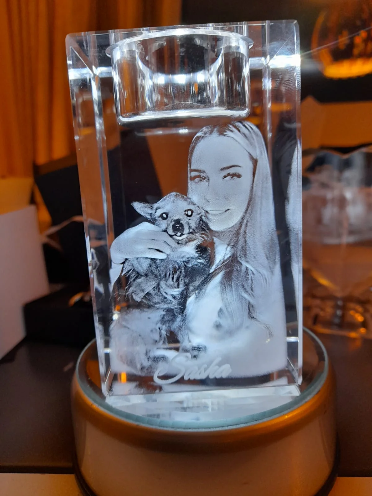 3D Memorial Candle Crystal - Image 4