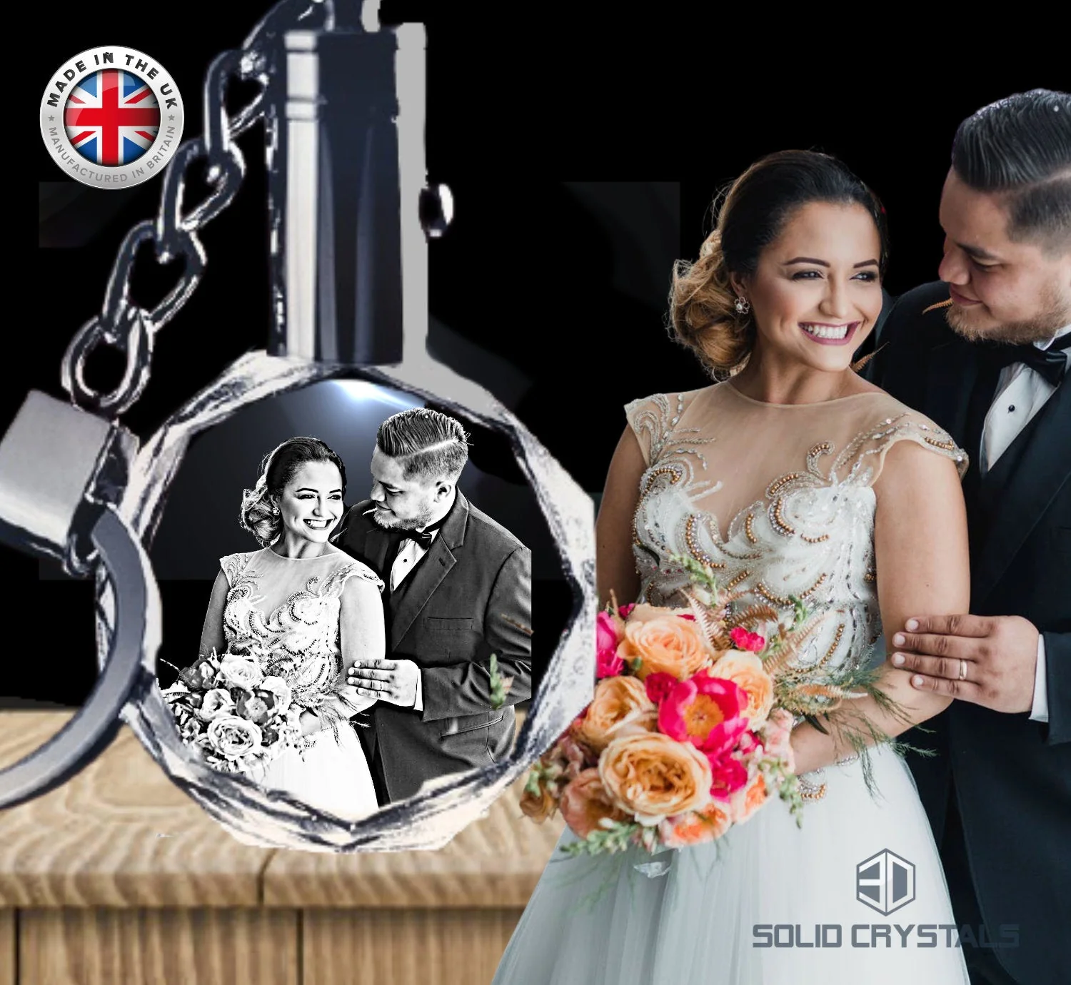 2D Memorial Octagon Led Keychain - Image 5